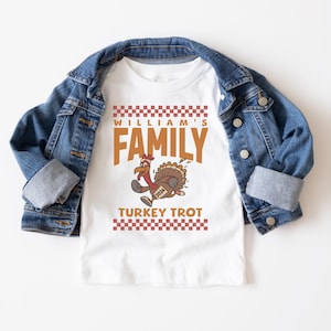 Custom Kids Turkey Trot Shirt, Family Turkey Trot Shirt, Personalize Kids Turkey Trot Shirt, Toddler Turkey Trot Shirt, Turkey Trot Shirt