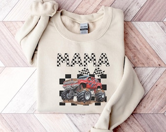 Monster Truck Mama Sweatshirt, Mama Monster Truck Shirt, Truck Jam Family Birthday Party Shirt, New Mom Baby Shower Gift,Monster Truck Shirt