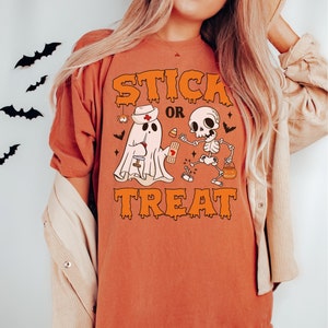 ER Nurse Halloween Shirt, Emergency Department Halloween Shirt, Emergency Nurse Shirt, ER Halloween Gift For Nurse, Stick Or Treat, ER Nurse