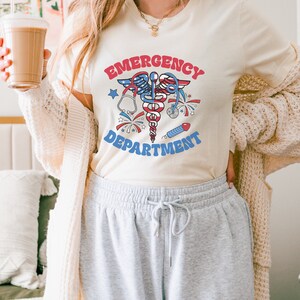 4th of July ER Nurse Shirt, 4th of July ER Nurse Crew Shirt, American Nurse Shirt, Nurse Independence Day Shirt, ER Nurse 4th of July Shirt