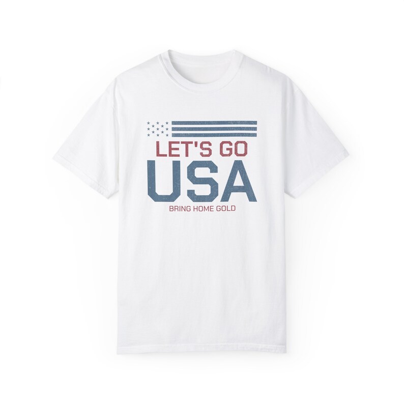 T-shirt USA, chemise jeux d'été, cadeau pour athlète américain, chemise Lets Go USA, chemise Amérique, chemises patriotiques pour femme, chemise USA image 4