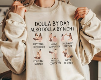 Bluza doula, prezent dla douli, specjalista ds. noworodków, bluza do porodu, koszulka do porodu, dumna doula, śliczna bluza doula, towarzyszka porodu