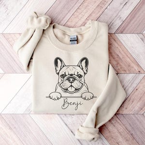 Custom French Bulldog Sweatshirt, Personalized French Bulldog Sweatshirt, French Bulldog Crewneck, French Bulldog Gift, French Bulldog Shirt