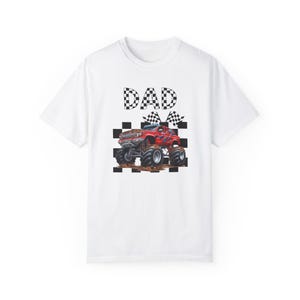 お父さんモンスタートラックシャツ、モンスタートラックお父さんシャツ、トラックジャムファミリー誕生日パーティーシャツ、家族向けモンスタートラック誕生日パーティーテーマシャツ 画像 4