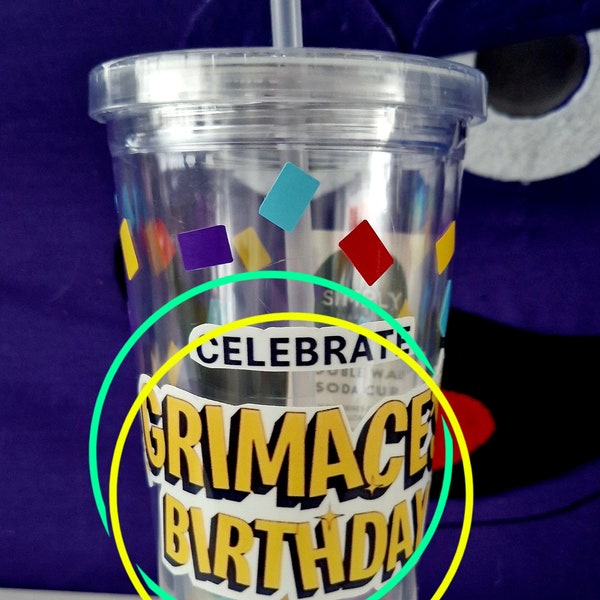 Grimace shake cold cup