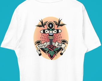Yacht Dad Tattoo Inspired Unisex Tshirt - Yacht Rocker - Sailor Jerry - Tattoo shirt Adult Humor - Fathers Day - Gifts for Dad  - Cool Dad