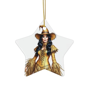 Cher Christmas Ornament - Cherscrow - Oz - Wicked - Sonnie - Bob Mackie - Fashion - Illustration - Believe -  Ceramic