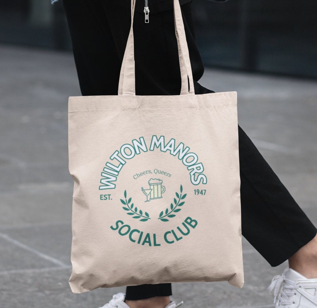 Fabulous wilton Manors Social Club Canvas Tote Etsy