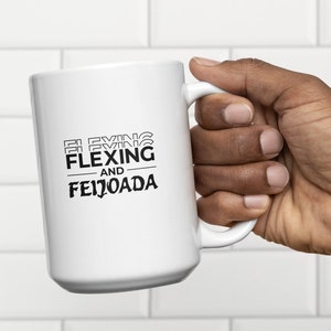 Fitness Inspired Ceramic Mug - Brazil Feijoada and Workout Motivation