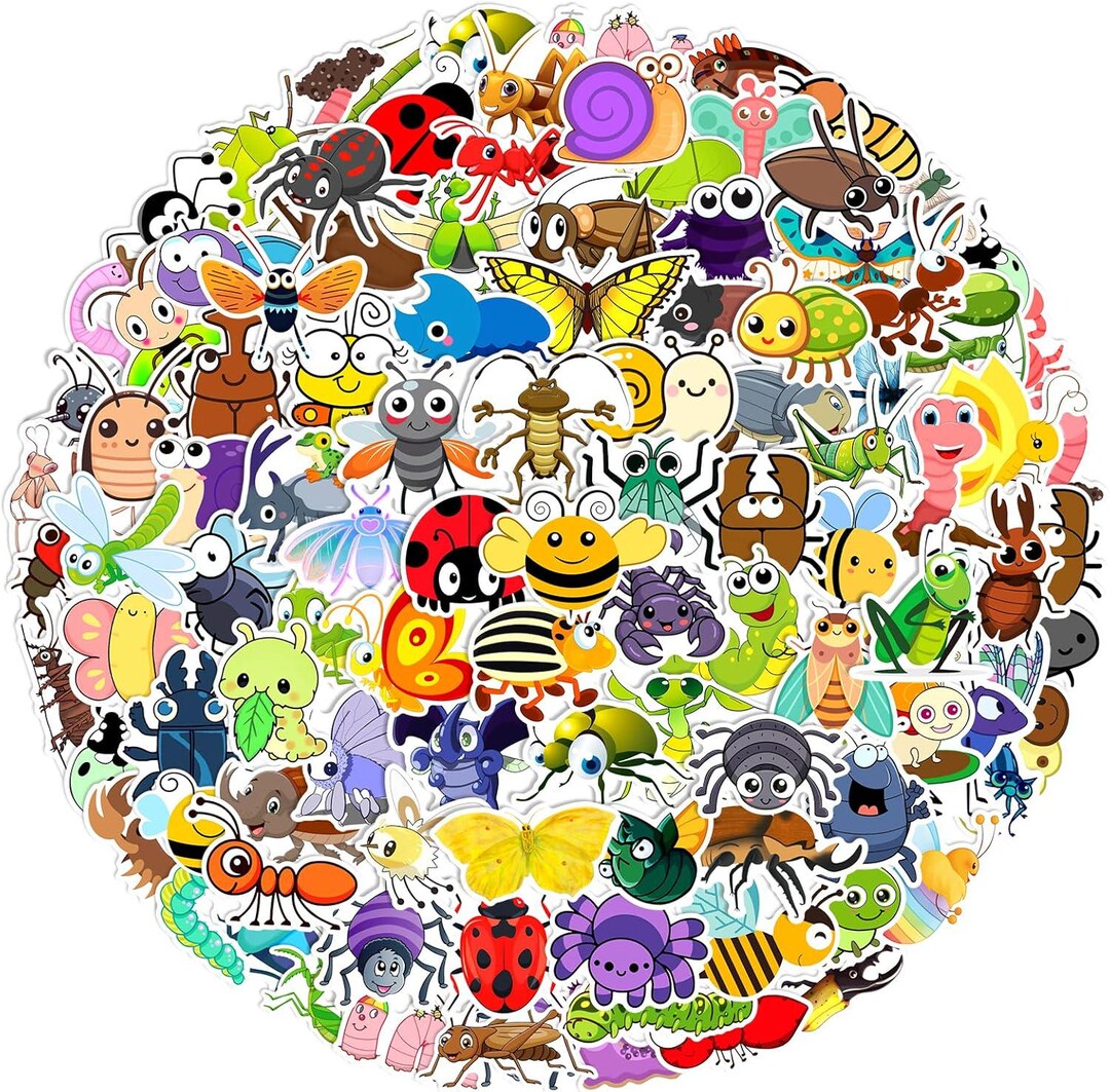 Insect Names Stickers 102PCS Insect Stickers, Waterproof Vinyl Bug Pack for Kids - Etsy