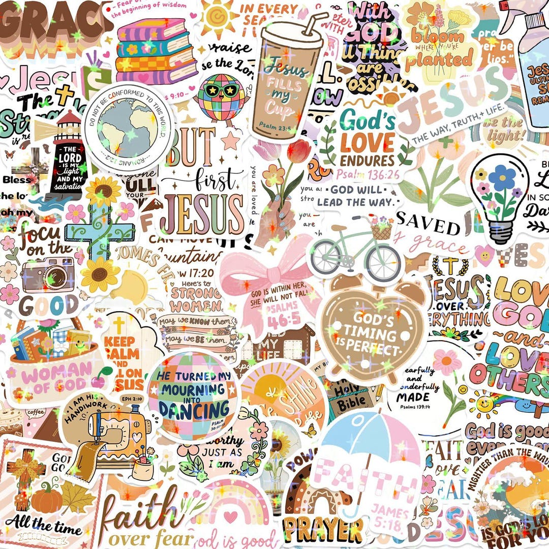 120PCS Christian Bible Verse Stickers, Inspirational Faith Decals - Etsy