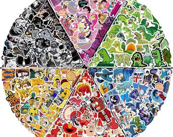 Cool Stickers 600 Pack – Waterproof Vinyl Decals for Laptop, Skateboard
