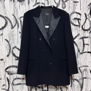 Vintage Bogner Blazer 80s Wool Jacket Mens Size S Black Made in West Germany