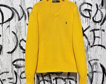 トップス 90s Polo Ralph Lauren Cotton Knit Vintage 90s Polo Ralph Lauren Chunky Knit 100% Cotton Blue