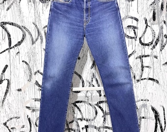 Vaqueros vintage Diesel Industry, talla regulada 33 (31 pulgadas), lavado denim azul, algodón
