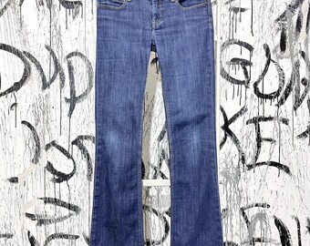 Vaqueros vintage Burberry Brit Islington Bootleg para mujer, denim, talla 27, algodón azul
