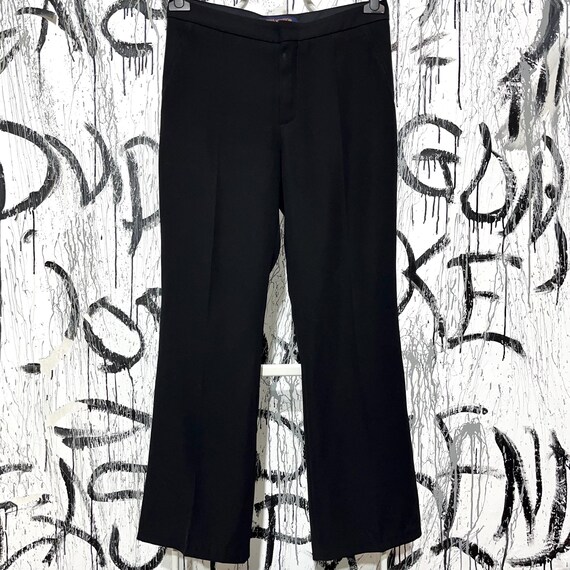 Louis Vuitton, Louis Vuitton Uniform Dress Pants Womens Size 40 Black Straight Leg Auth LV