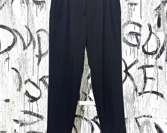 Paul Smith Womens Dress Pants Wool Black Straight Size 38 Pockets Classic