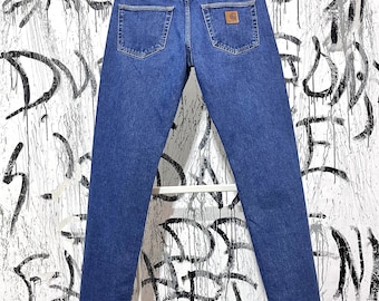 Pantalón Carhartt WIP Klondike para hombre, azul, Maitland Denim, talla 34, informal, con logotipo