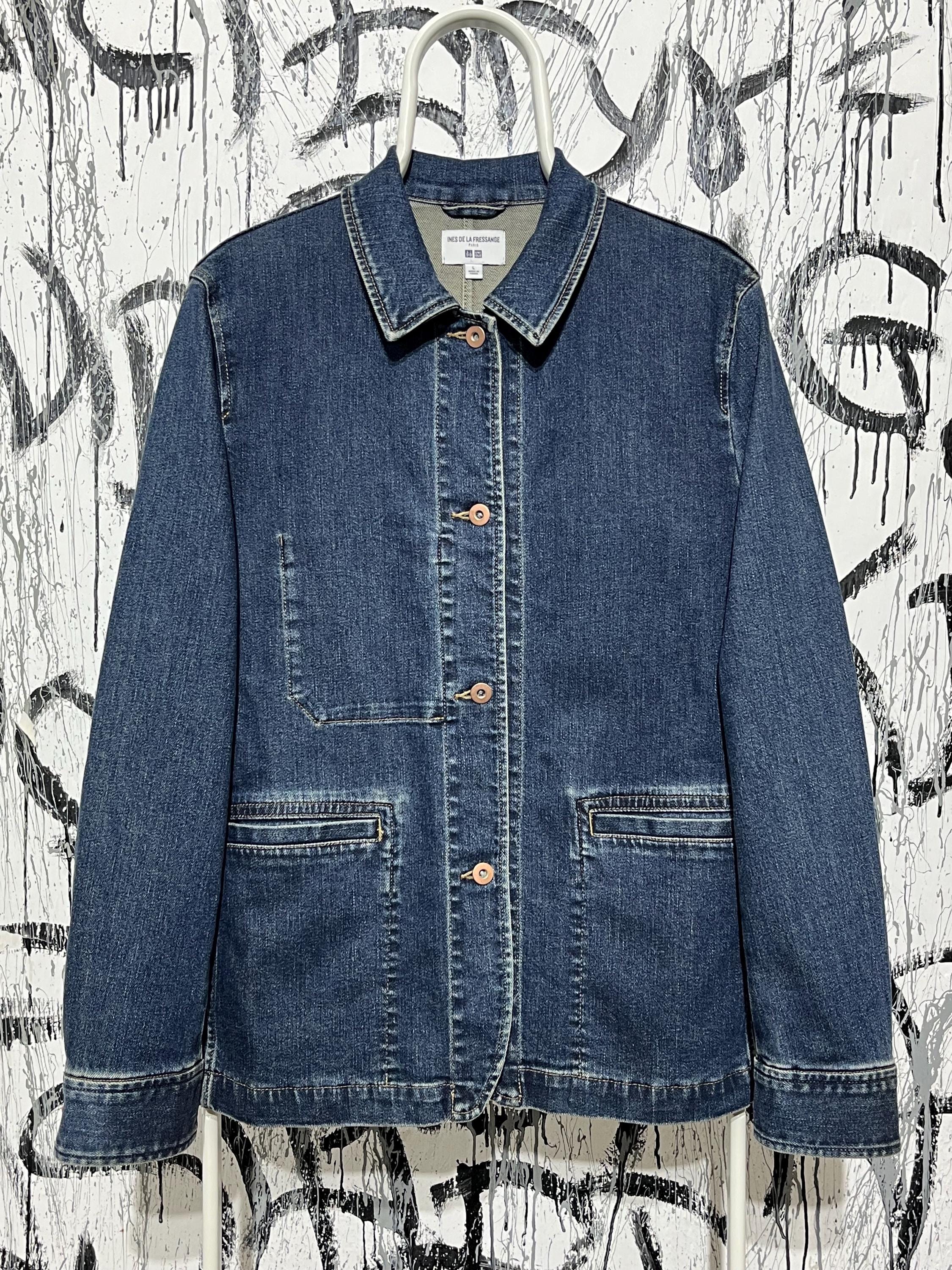 UNIQLO INES DE LA FRESSANGE デニムジャケット NWT Uniqlo X Ines De La Fressange Paris Blue Cotton Women Denim
