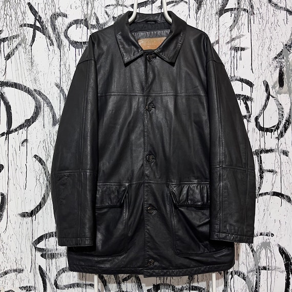Timberland Vintage Weathergear Waterproof Black Leather Jacket