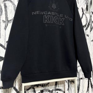 Vintage 90s Newcastle United Football Sweatshirt Rare Soccer Over Print Size M image 13