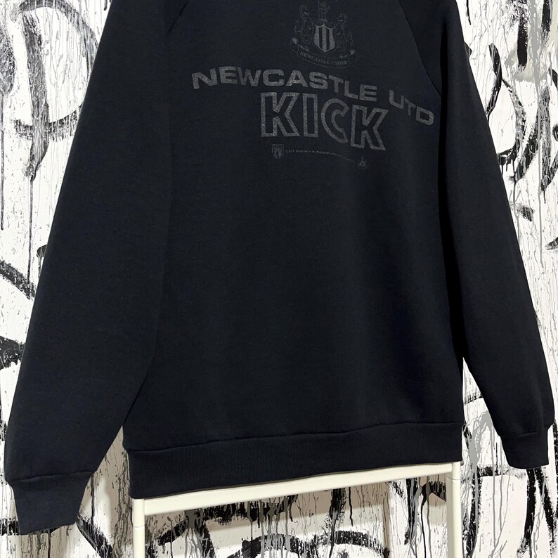 Vintage 90s Newcastle United Football Sweatshirt Rare Soccer Over Print Size M image 13