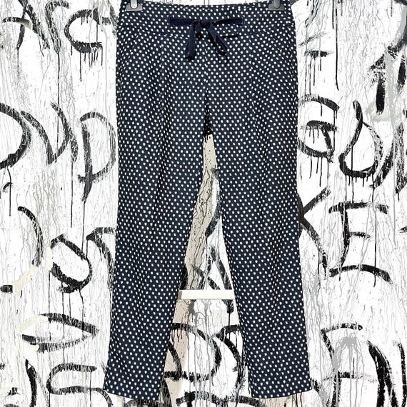 Weekend Max Mara, Weekend Max Mara Black Blue Dots Dress Pants Geometric Womens Size 36/ US 6