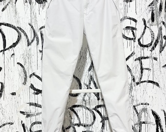 Pantalones deportivos Stone Island para hombre, talla 32/M, de algodón blanco con bolsillos