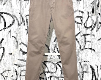 Vaqueros vintage Paul Smith para hombre, talla 33, color beige, con botones y pierna cónica, de algodón