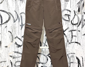Pantalones Mammut vintage con sistema de cremallera, convertibles, de nailon, para mujer, talla EU 36/ US 6, color marrón, para senderismo