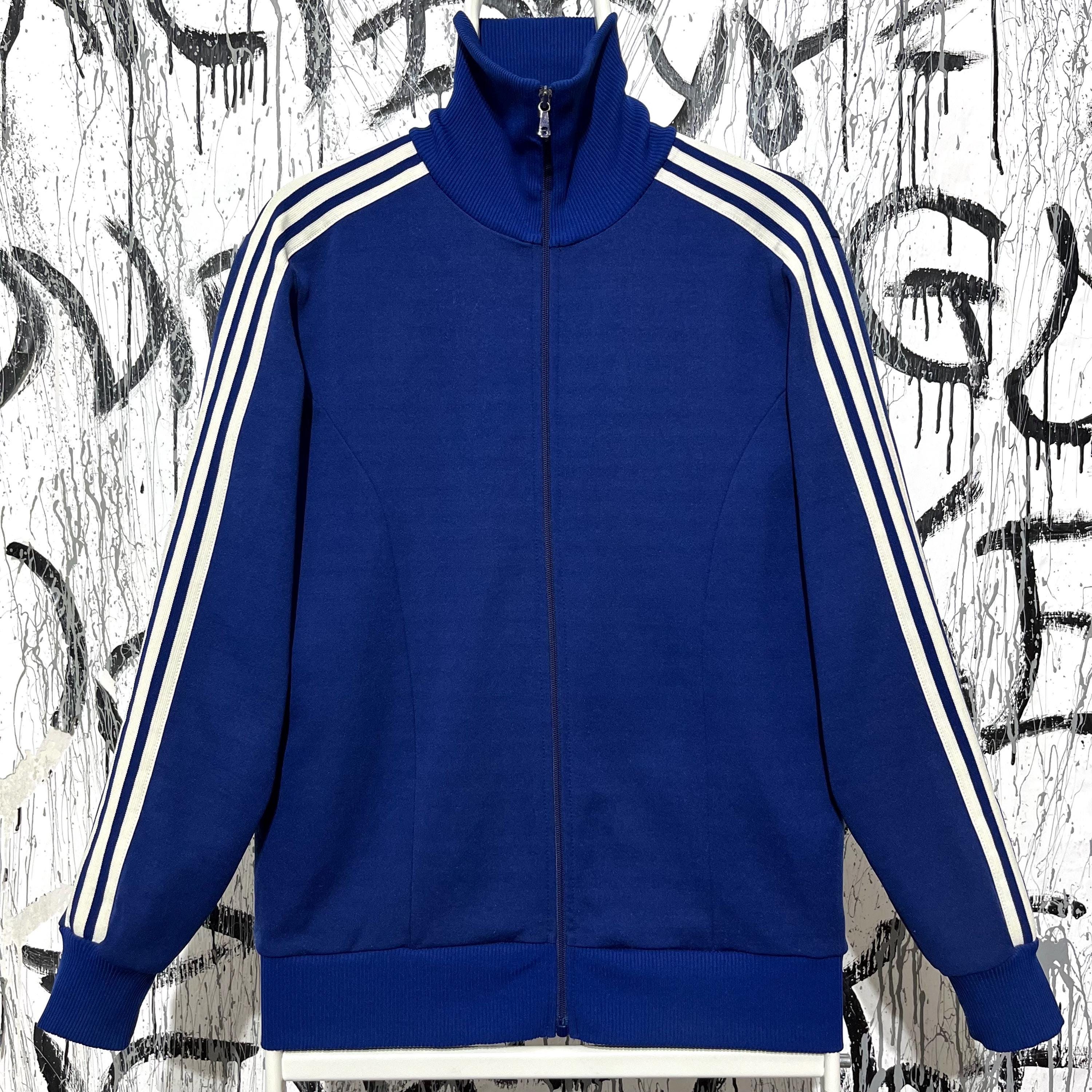 Vintage 80s Adidas Full Zip Track Jacket Womens Yugoslavia Blue