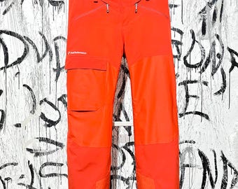 Pantalones de esquí Peak Performance Dyedron Byxor Recco para hombre, talla grande, color naranja y poliéster
