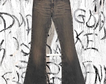 Vaqueros Miss Sixty Supertommy de pierna acampanada para mujer, color marrón oscuro, talla 25, algodón italiano