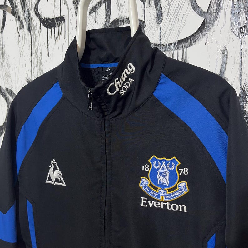 Vintage Everton Le Coq Sportif Track Full Zip Jacke Fußball Fußball Größe M 09/10 Bild 3
