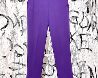 Pantalones rectos clásicos vintage Miu Miu para mujer, de lana virgen, talla 42, con bolsillos, Italia