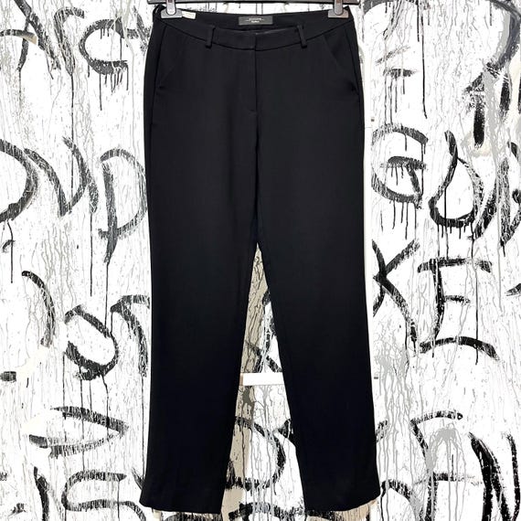Weekend Max Mara, Weekend Max Mara Womens Straight Leg Pants Viscose Black Size EU 34/ US 4