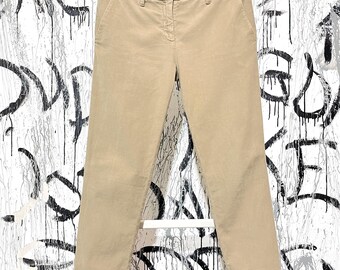 Pantalones capri chinos clásicos Aspesi para mujer, color beige, talla 40, rectos, de algodón