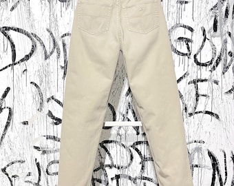 Vaqueros vintage Thomas Burberry ST.Louis beige unisex talla R US-30 (27 pulgadas) clásicos