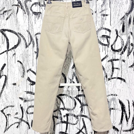 Vintage Thomas Burberry ST.Louis Jeans Beige Unisex Size R US-30 (27 in) Classic