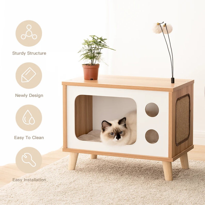 TV Cat Bed Handmade Cat House & Sofa Luxury Cat Furniture Etsy