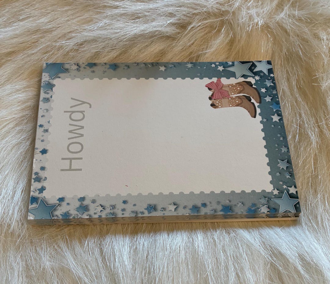Howdy Note Bad Howdy Notepad With Cowboy Boots, Card Stock Pages - Etsy Canada