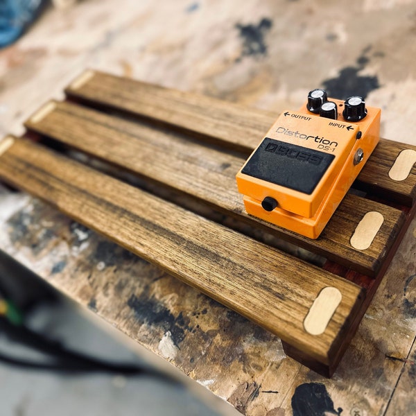 ToneWood PedalBoard - 3 Bar Version (Pedal Boards made from Exotic Hardwoods! Handmade! Perfect Gift for Musicians! Video Demo in Desc)