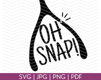 ¡Oh, vaya! Diseño de hueso de la suerte para el Día de Acción de Gracias - Archivo de corte - SVG / JPEG / PNG / PDF - Camisetas