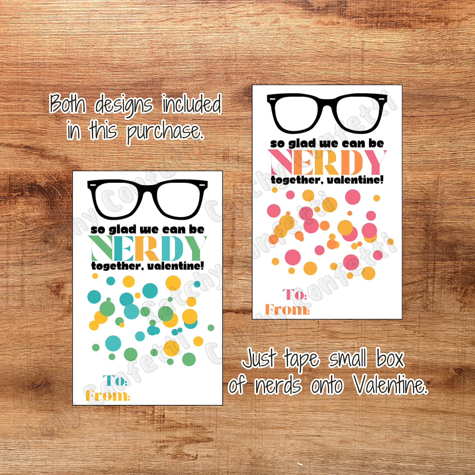 Nerds Non-editable Printable Valentines; so Glad We Can Be Nerdy ...