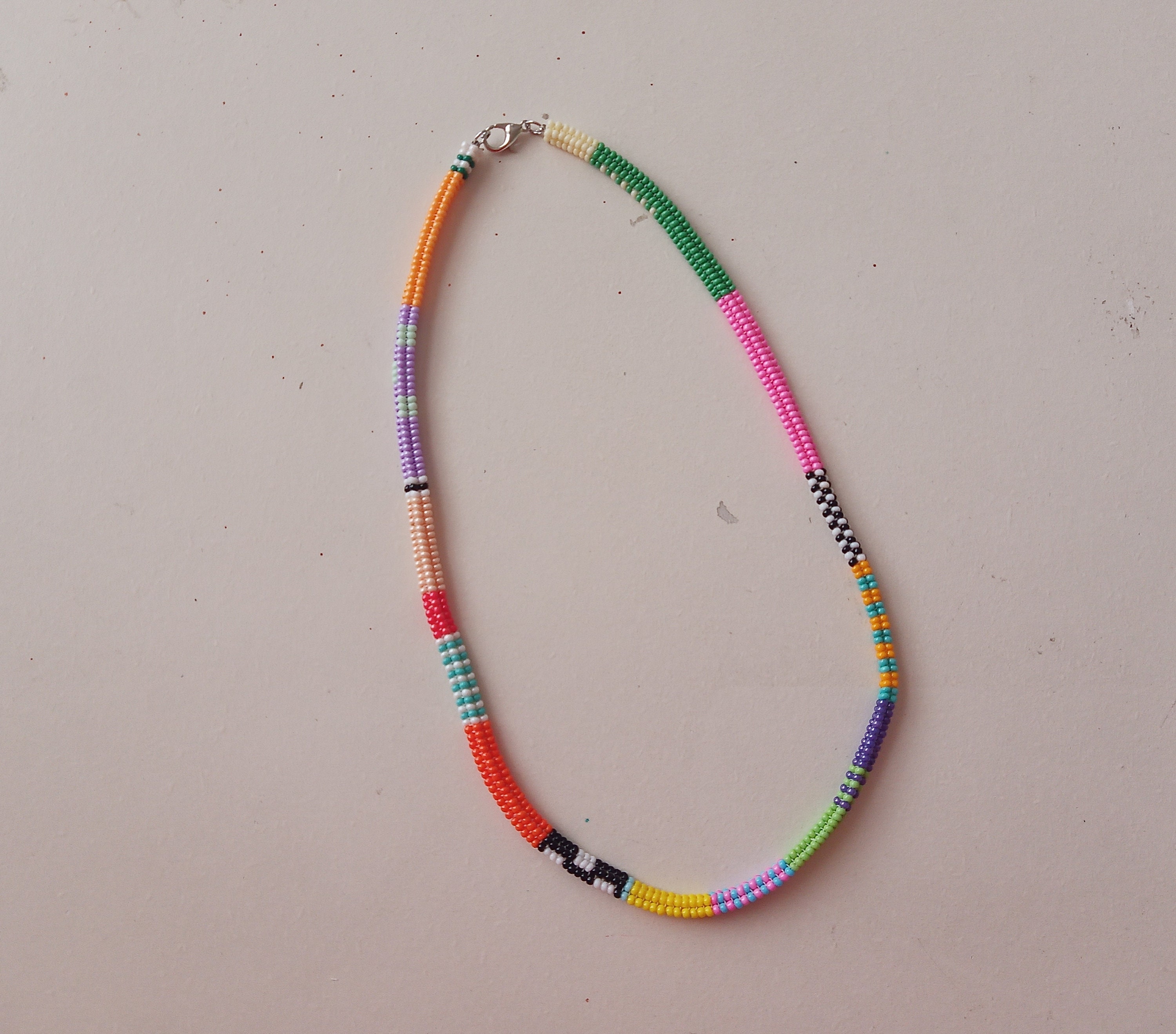 Colorful Beaded Prada Necklace - Etsy