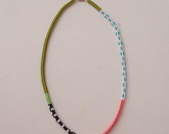 Hand-woven Necklace, Colorful Necklace, Bohemian Necklace, Colorful Necklace