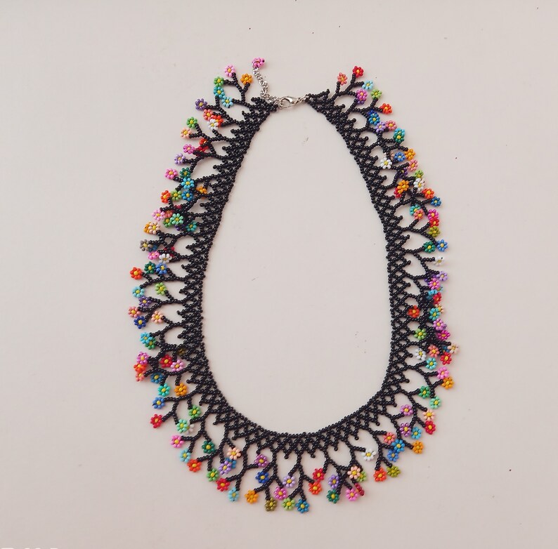 Beaded Flower Necklace