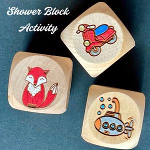 Baby Shower Activity Gift: Personalized Alphabet Blocks Decorating Shower Game