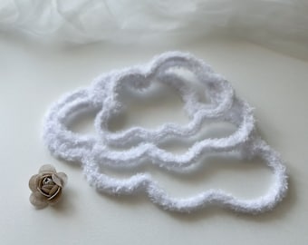 Fluffy Cloud Wall Decor: Set of 3 White Nursery Decorations